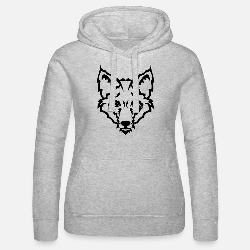renard - Sweat à capuche Russell Femme - gris chiné