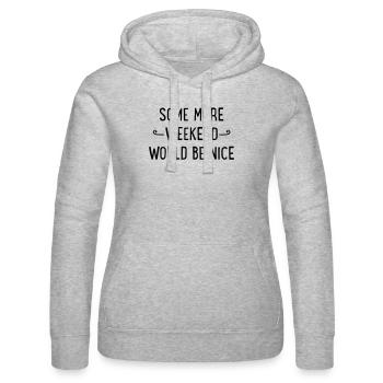 Some more weekend would be nice - Sweat à capuche Russell Femme - gris chiné - Devant - Marisol (170cm)