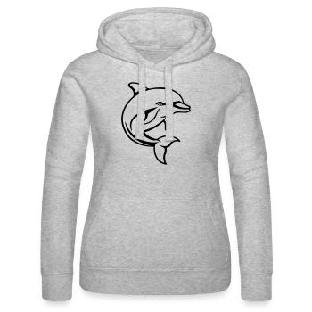 Bande dessinée Delfin - Sweat à capuche Russell Femme - gris chiné - Devant - Marisol (170cm)