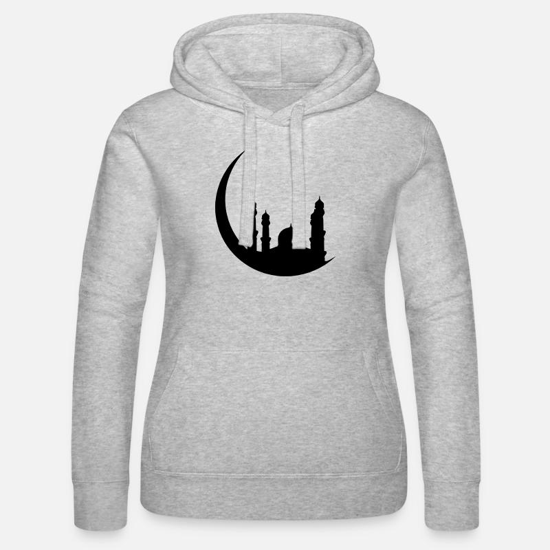 Mosquée de l'Islam Half Moon Orient - Sweat à capuche Russell Femme - gris chiné