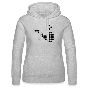 pipe dots - Sweat à capuche Russell Femme - gris chiné - Devant - Marisol (170cm)