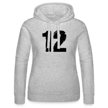 12 - Frauen Kapuzen Sweater von Russell - Grau meliert - Vorne - Marisol (170cm)