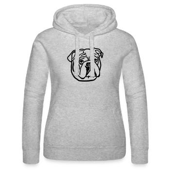 Bulldogge - Frauen Kapuzen Sweater von Russell - Grau meliert - Vorne - Marisol (170cm)