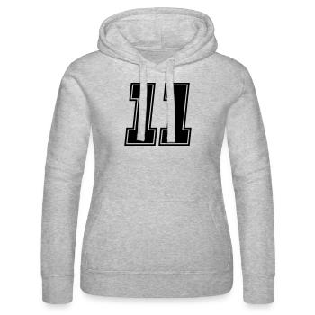 11 - Sweat à capuche Russell Femme - gris chiné - Devant - Marisol (170cm)