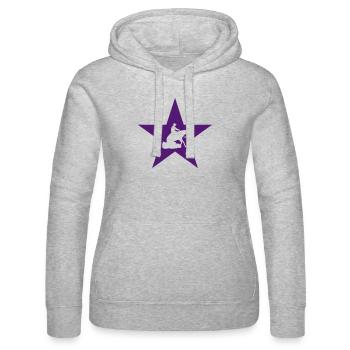 Stern mit Westernreiter Sliding Stop - Frauen Kapuzen Sweater von Russell - Grau meliert - Vorne - Marisol (170cm)