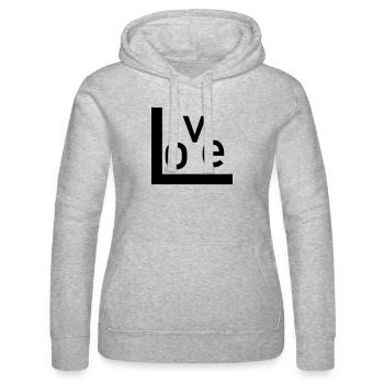Love - Frauen Kapuzen Sweater von Russell - Grau meliert - Vorne - Marisol (170cm)