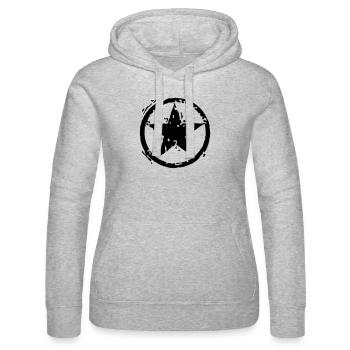 Star With Circle - Stencil - Frauen Kapuzen Sweater von Russell - Grau meliert - Vorne - Marisol (170cm)