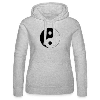 Yin Yang design - Sweat à capuche Russell Femme - gris chiné - Devant - Marisol (170cm)