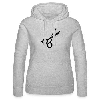 Schere - Frauen Kapuzen Sweater von Russell - Grau meliert - Vorne - Marisol (170cm)