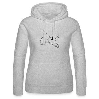 kung fu - Frauen Kapuzen Sweater von Russell - Grau meliert - Vorne - Marisol (170cm)