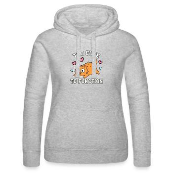 Too Cute To Function Niedliche Katze Zu Süss - Women’s Hooded Sweater by Russell - heather grey - Front - Marisol (170cm)