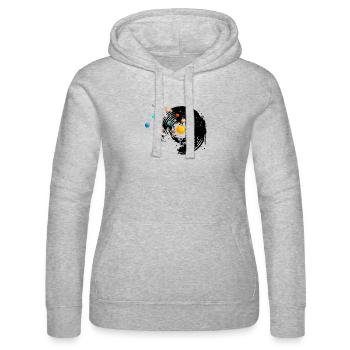 Schallplatte - Frauen Kapuzen Sweater von Russell - Grau meliert - Vorne - Marisol (170cm)