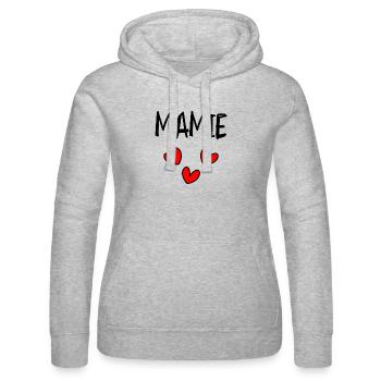 MAMIE - Sweat à capuche Russell Femme - gris chiné - Devant - Marisol (170cm)