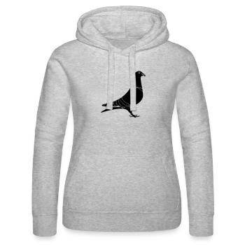 Brieftaube Schatten - Frauen Kapuzen Sweater von Russell - Grau meliert - Vorne - Marisol (170cm)