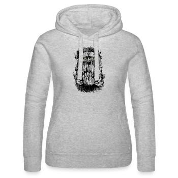 LEISES SCREM - Frauen Kapuzen Sweater von Russell - Grau meliert - Vorne - Marisol (170cm)