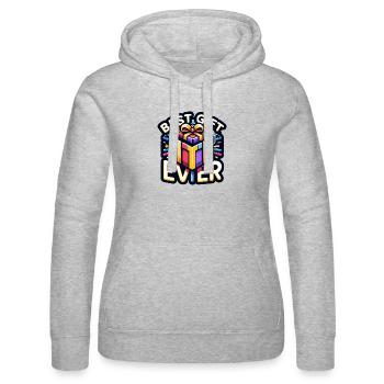 Meilleur cadeau de tous les temps - Idée cadeau drôle - Sweat à capuche Russell Femme - gris chiné - Devant - Marisol (170cm)