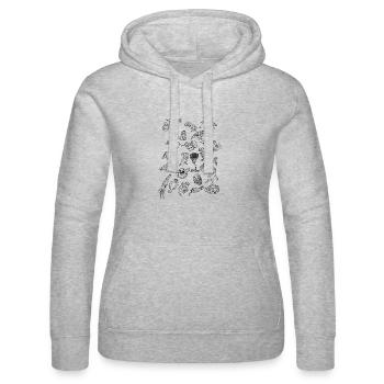 Dinosaurier Fossil Trilobit Geologie Paläontologie - Frauen Kapuzen Sweater von Russell - Grau meliert - Vorne - Marisol (170cm)