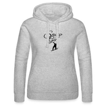 Snowgirl Snowboardeur Snowboard - Sweat à capuche Russell Femme - gris chiné - Devant - Marisol (170cm)