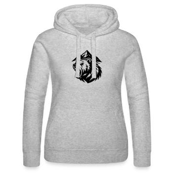 Berg Bär - Frauen Kapuzen Sweater von Russell - Grau meliert - Vorne - Marisol (170cm)