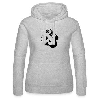 Dampersand & – Funky Swag Paix et Symbole Design - Sweat à capuche Russell Femme - gris chiné - Devant - Marisol (170cm)