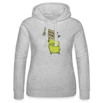 Frösche gegen Nazis - Frauen Kapuzen Sweater von Russell - Grau meliert - Vorne - Marisol (170cm)