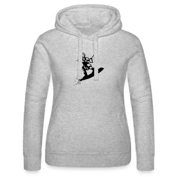 Wakeboarding - Frauen Kapuzen Sweater von Russell - Grau meliert - Vorne - Marisol (170cm)