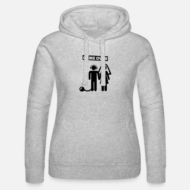 Mariage de joueur - Sweat à capuche Russell Femme - gris chiné