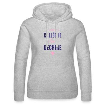 Humour collègue travail bureau départ retraite - Sweat à capuche Russell Femme - gris chiné - Devant - Marisol (170cm)