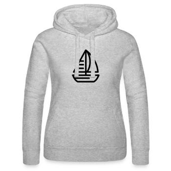 Boot - Frauen Kapuzen Sweater von Russell - Grau meliert - Vorne - Marisol (170cm)