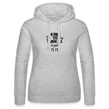 Idée cadeau humour jeu de mots prof de maths - Sweat à capuche Russell Femme - gris chiné - Devant - Marisol (170cm)