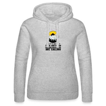 51. Geburtstag Berge Berg Gipfel - 51 Jahre alt - Frauen Kapuzen Sweater von Russell - Grau meliert - Vorne - Marisol (170cm)