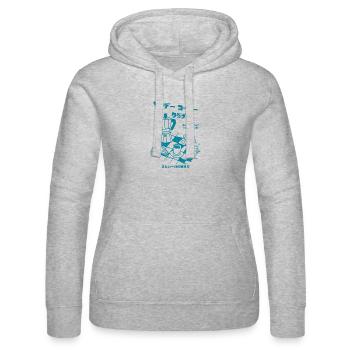 Slow Sunday Coffee Club Japan Aesthestic - Frauen Kapuzen Sweater von Russell - Grau meliert - Vorne - Marisol (170cm)
