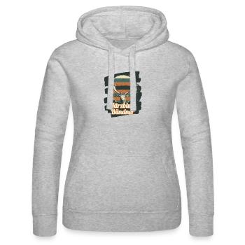 Härzbluetbündner Bündner Graubünden Schweiz - Frauen Kapuzen Sweater von Russell - Grau meliert - Vorne - Marisol (170cm)