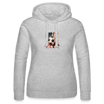 États-Unis de football - Sweat à capuche Russell Femme - gris chiné - Devant - Marisol (170cm)
