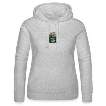 Nous sommes la famille Noël 2025 - Sweat à capuche Russell Femme - gris chiné - Devant - Marisol (170cm)