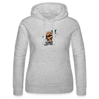  Pflanzen Statt Profit Umweltaktivismus - Frauen Kapuzen Sweater von Russell - Grau meliert - Vorne - Marisol (170cm)