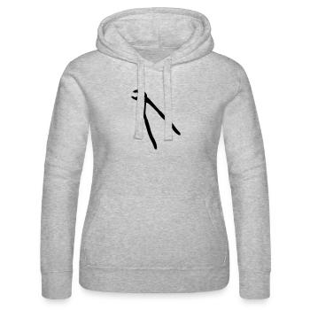 Water pump pliers open - Women’s Hooded Sweater by Russell - heather grey - Front - Marisol (170cm)