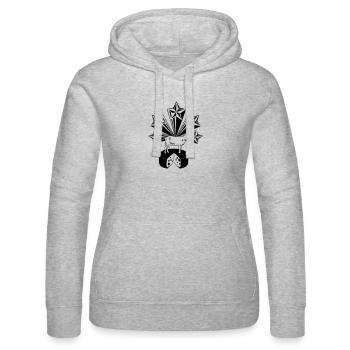 goat cheese goat 5 stars - Women’s Hooded Sweater by Russell - heather grey - Front - Marisol (170cm)