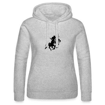 Bogenschütze - Frauen Kapuzen Sweater von Russell - Grau meliert - Vorne - Marisol (170cm)