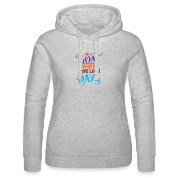 Boot Wellen Sonnenstrahlen See Tage - Frauen Kapuzen Sweater von Russell - Grau meliert - Vorne - Marisol (170cm)