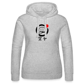 Karate Faust / Fist - Women’s Hooded Sweater by Russell - heather grey - Front - Marisol (170cm)