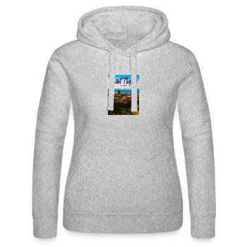 Saint Tropez Küstenflair Côte d'Azur - Frauen Kapuzen Sweater von Russell - Grau meliert - Vorne - Marisol (170cm)