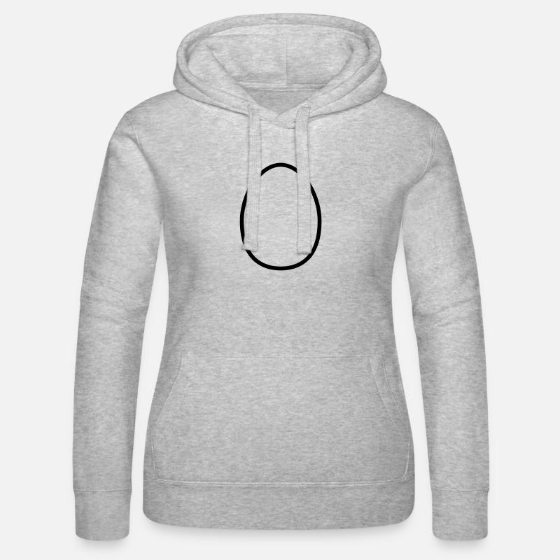 Easter Egg Contour – Minimalist Easter Design - Women’s Hooded Sweater by Russell - heather grey