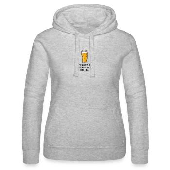 Humorvolles Biermotiv für Samstage - Frauen Kapuzen Sweater von Russell - Grau meliert - Vorne - Marisol (170cm)