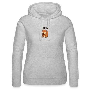 Artsy Squirrel with Bold Message - Frauen Kapuzen Sweater von Russell - Grau meliert - Vorne - Marisol (170cm)