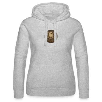 Ghost cooks cookies in the cuddle house - Women’s Hooded Sweater by Russell - heather grey - Front - Marisol (170cm)
