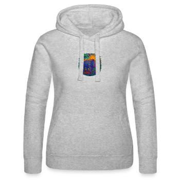 Rhinocéros en famille - Sweat à capuche Russell Femme - gris chiné - Devant - Marisol (170cm)