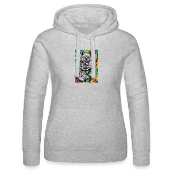 Koala - Frauen Kapuzen Sweater von Russell - Grau meliert - Vorne - Marisol (170cm)