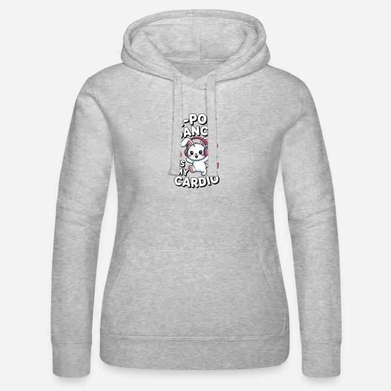 K-Pop Danse Drôle Corée - Sweat à capuche Russell Femme - gris chiné