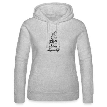 Pferde Pferd Reiten Reiter Liebe Geschenk - Frauen Kapuzen Sweater von Russell - Grau meliert - Vorne - Marisol (170cm)